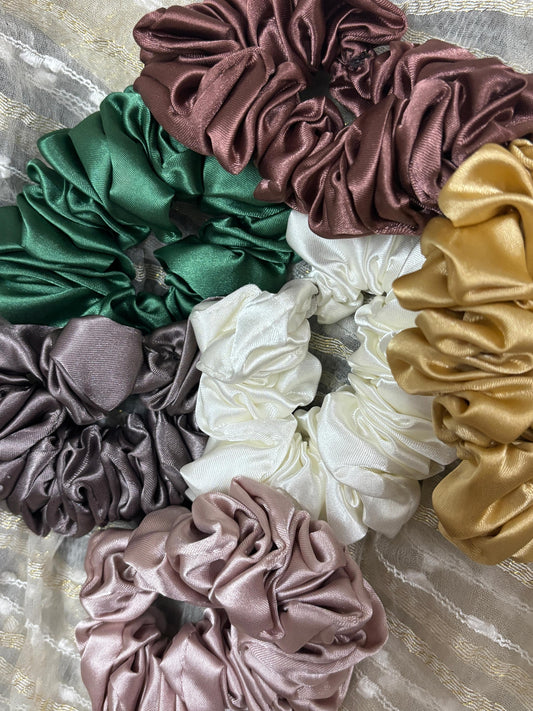 Buy Velvet Bloom Satin Scrunchies
