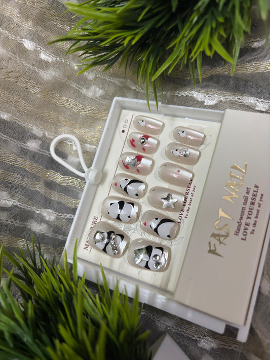 Buy Panda Love Pearl Press-On Nails Set