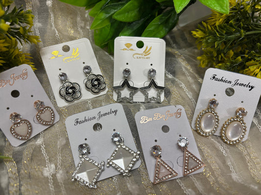 Buy Glam Aura 6-in-1 Elegant Earring Set