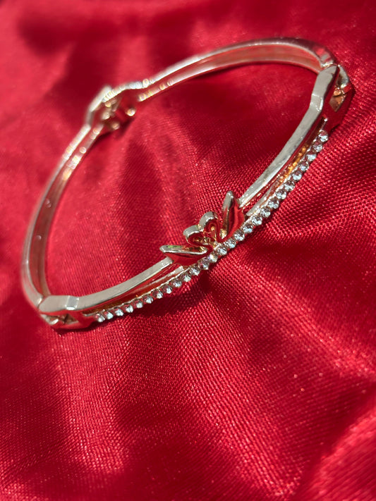 Buy Elegant Silver-Plated Butterfly Stone Bracelet – Premium Party Wear