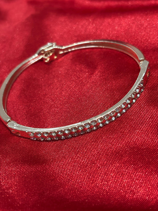 Buy Elegant Silver-Plated Stone-Studded Bracelet – Premium Party Wear