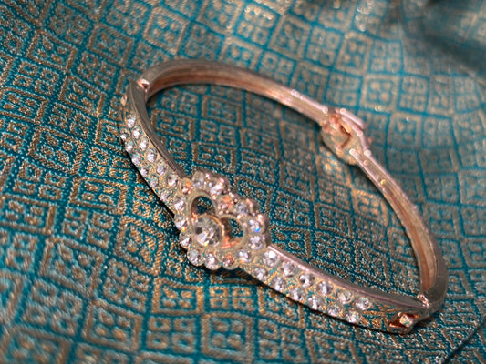 Buy Elegant Heart-Shaped Crystal Bracelet – Premium Silver Plated Party Wear