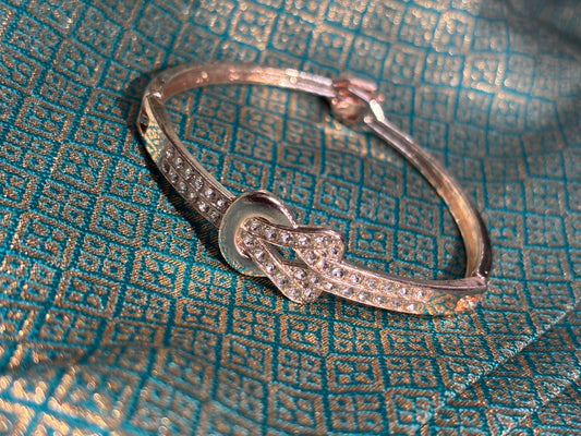 Buy Silver Plated Knot Design Bracelet – Sparkling Crystal Party Wear